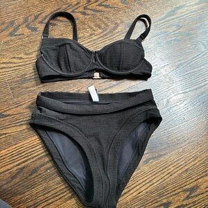 Kopper & Zink black high rise bikini